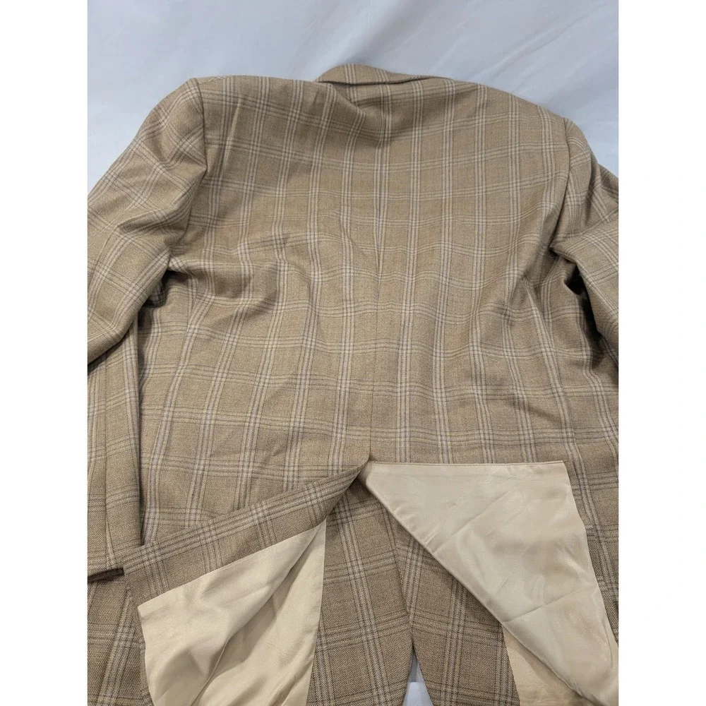 Hart Schaffner Marx Big Long Wool  Blazer Suit Jacket Glenn Check 50PTL  56